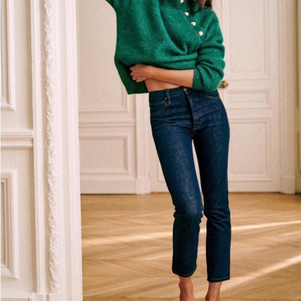 Sezane Brut Sexy Indigo 27 Tall NWT